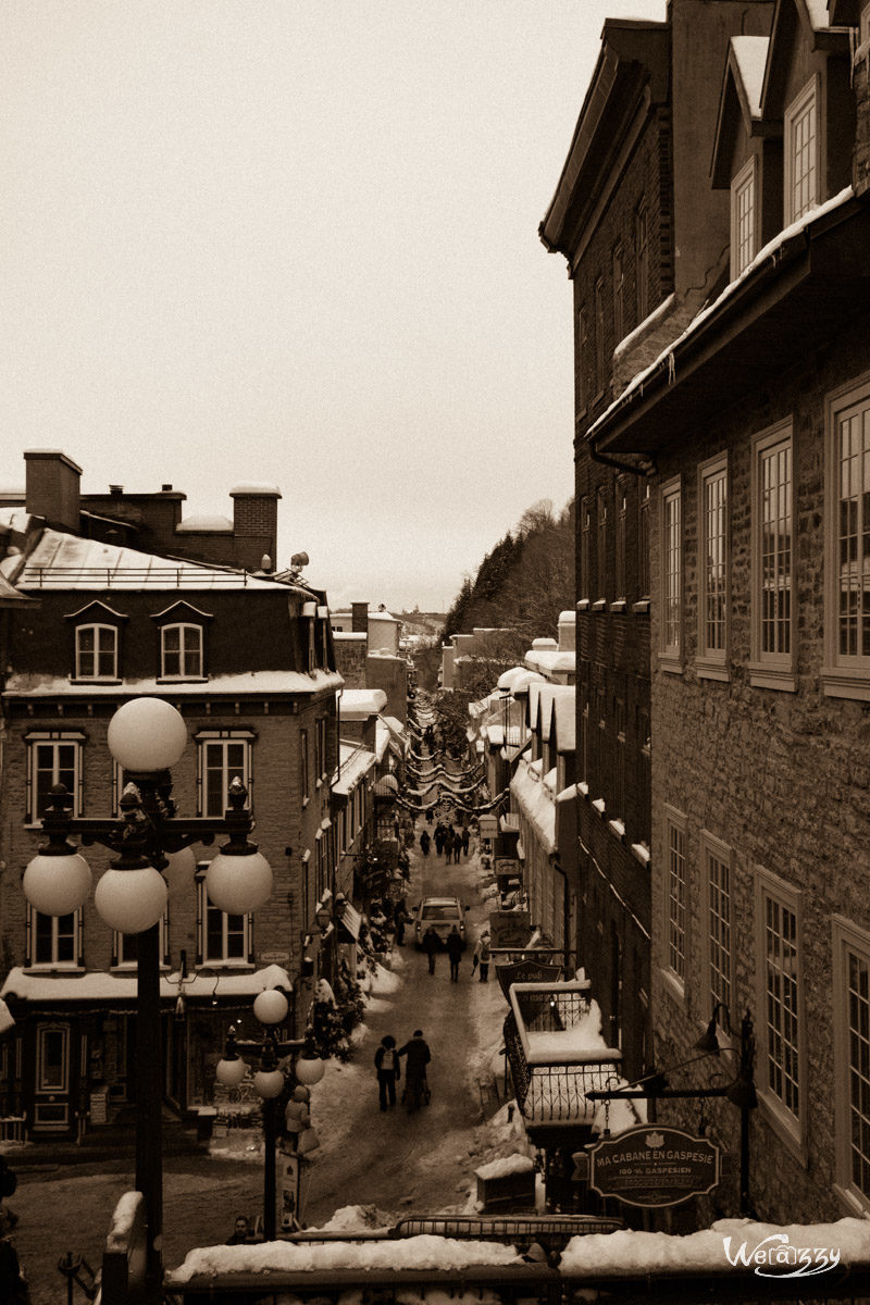 Canada, Québec, hiver, sépia